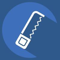 Icon Coping Saw. related to Repair Tools symbol. long shadow style. design editable vector