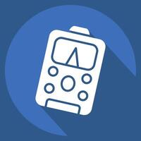 Icon Power Meter. related to Repair Tools symbol. long shadow style. design editable vector