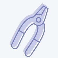 Icon Pliers. related to Repair Tools symbol. two tone style. design editable vector