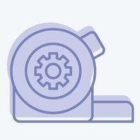 Icon Measure Tape. related to Repair Tools symbol. two tone style. design editable vector