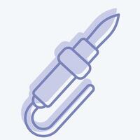 Icon Soldering Iron. related to Repair Tools symbol. two tone style. design editable vector