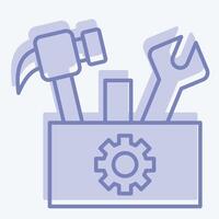 Icon Tool Box. related to Repair Tools symbol. two tone style. design editable vector