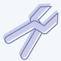 Icon Zinc Scissors. related to Repair Tools symbol. two tone style. design editable vector