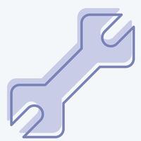 Icon Wrench. related to Repair Tools symbol. two tone style. design editable vector