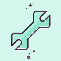 Icon Wrench. related to Repair Tools symbol. MBE style. design editable vector