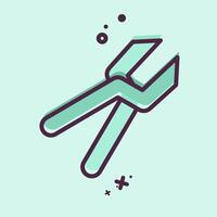 Icon Zinc Scissors. related to Repair Tools symbol. MBE style. design editable vector