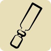 Icon Chisel. related to Repair Tools symbol. hand drawn style. design editable vector