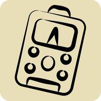 Icon Power Meter. related to Repair Tools symbol. hand drawn style. design editable vector