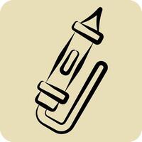 Icon Test Light. related to Repair Tools symbol. hand drawn style. design editable vector