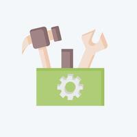 Icon Tool Box. related to Repair Tools symbol. flat style. design editable vector