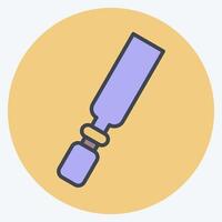 Icon Chisel. related to Repair Tools symbol. color mate style. design editable vector