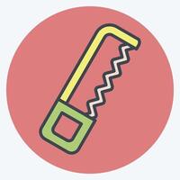 Icon Coping Saw. related to Repair Tools symbol. color mate style. design editable vector