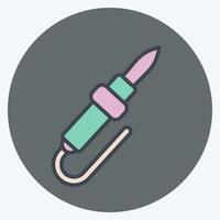 Icon Soldering Iron. related to Repair Tools symbol. color mate style. design editable vector