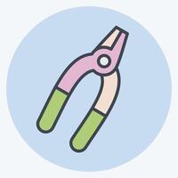 Icon Pliers. related to Repair Tools symbol. color mate style. design editable vector