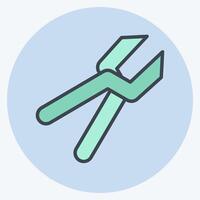 Icon Zinc Scissors. related to Repair Tools symbol. color mate style. design editable vector