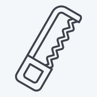 Icon Coping Saw. related to Repair Tools symbol. line style. design editable vector