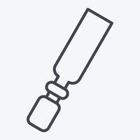 Icon Chisel. related to Repair Tools symbol. line style. design editable vector