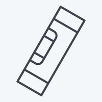 Icon Spirit Level. related to Repair Tools symbol. line style. design editable vector
