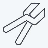 Icon Zinc Scissors. related to Repair Tools symbol. line style. design editable vector