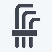Icon Hex Keys. related to Repair Tools symbol. glyph style. design editable vector