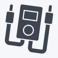 Icon Electrical Meter. related to Repair Tools symbol. glyph style. design editable vector