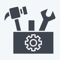 Icon Tool Box. related to Repair Tools symbol. glyph style. design editable vector