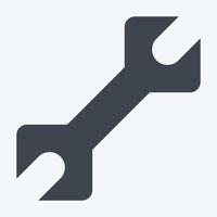 Icon Wrench. related to Repair Tools symbol. glyph style. design editable vector