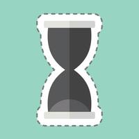 Sticker line cut Development Time. related to Development symbol vector