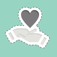 Sticker line cut Emotional Development. related to Development symbol vector