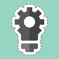 Sticker line cut Creative Innovation. related to Development symbol vector
