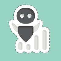 Sticker line cut AI Development Speed. related to Development symbol vector