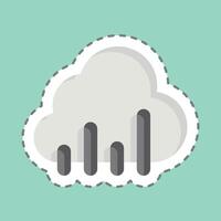 Sticker line cut Cloud Development. related to Development symbol vector