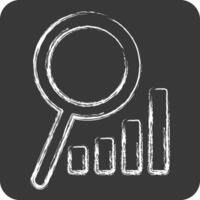 Icon Market Analysis. related to Development symbol. chalk Style vector