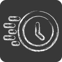 Icon Progress Clock. related to Development symbol. chalk Style vector