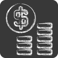 Icon Revenue. related to Development symbol. chalk Style vector