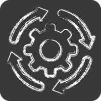 Icon Development Settings. related to Development symbol. chalk Style vector