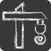 Icon Construction. related to Development symbol. chalk Style vector