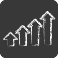 Icon Development Steps. related to Development symbol. chalk Style vector