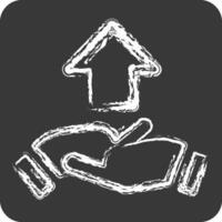 Icon Development Cooperation. related to Development symbol. chalk Style vector