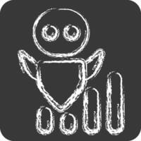 Icon AI Development Speed. related to Development symbol. chalk Style vector