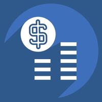 Icon Revenue. related to Development symbol. long shadow style vector