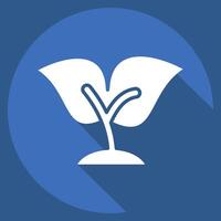 Icon Seedling. related to Development symbol. long shadow style vector