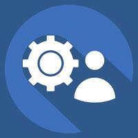 Icon Skills. related to Development symbol. long shadow style vector