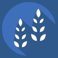 Icon Growth Tree. related to Development symbol. long shadow style vector
