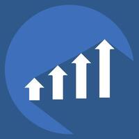 Icon Development Steps. related to Development symbol. long shadow style vector