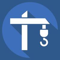 Icon Construction. related to Development symbol. long shadow style vector