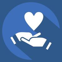 Icon Emotional Development. related to Development symbol. long shadow style vector
