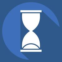 Icon Development Time. related to Development symbol. long shadow style vector