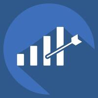 Icon Development Goals. related to Development symbol. long shadow style vector