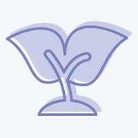 Icon Seedling. related to Development symbol. two tone style vector